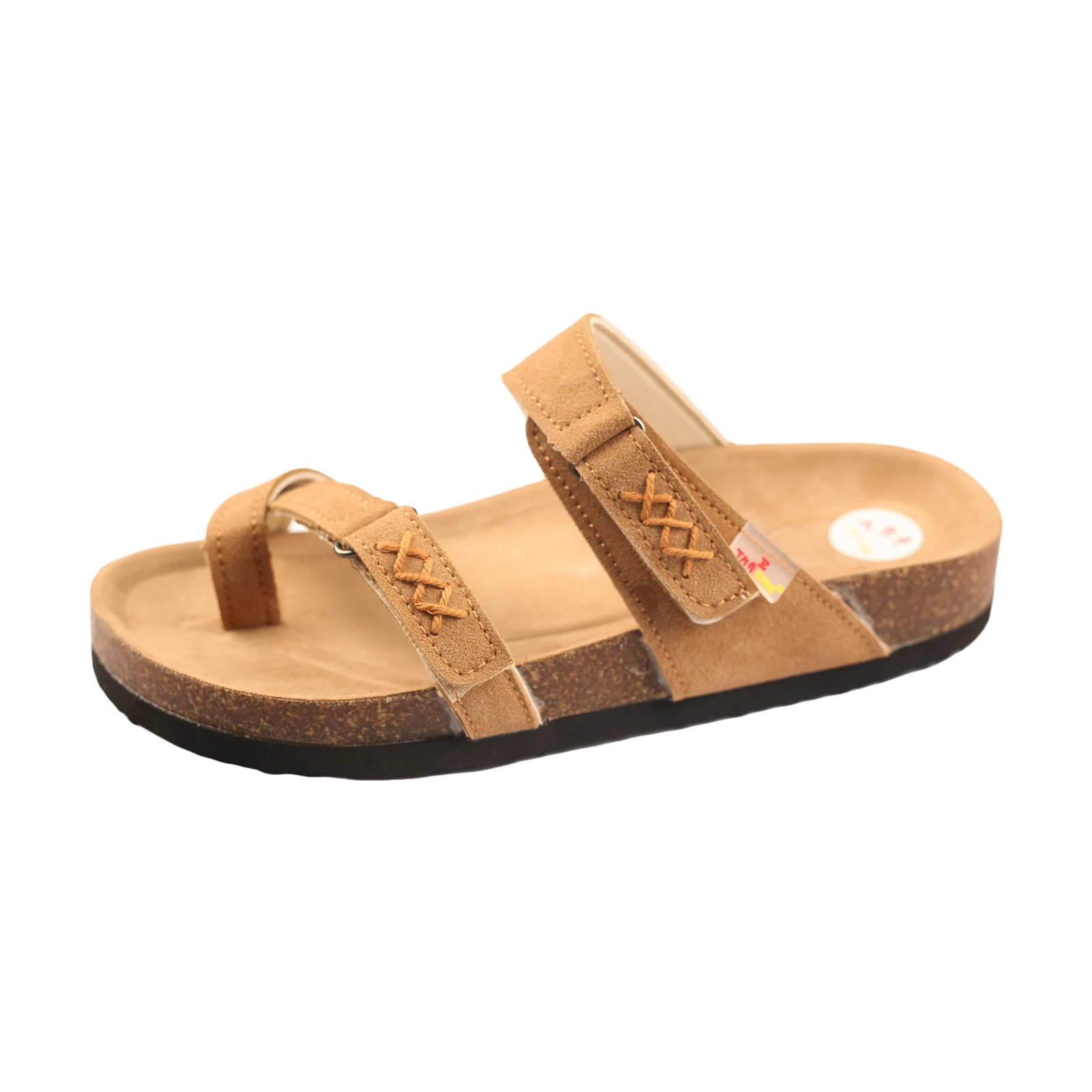 TMA EYES Sommerliche, lässige, farbblockierte, dicksohlige Slipper mit Zehenclip – coole Outdoor-Schuhe – Detail 4