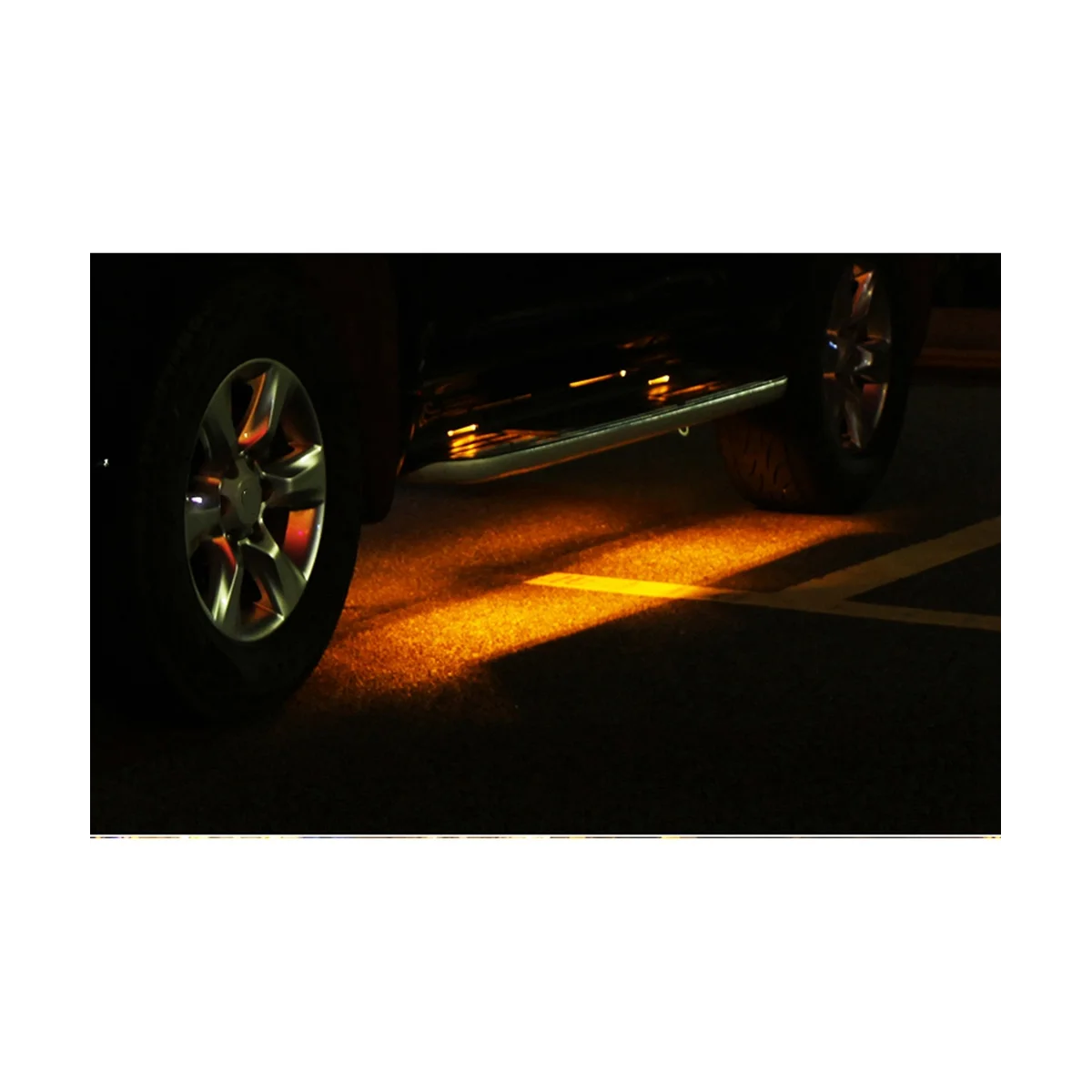 

4Pcs Car LED Door Side Step Running Board Lights for Land Cruiser Prado 150 2010-2018 (Yellow)