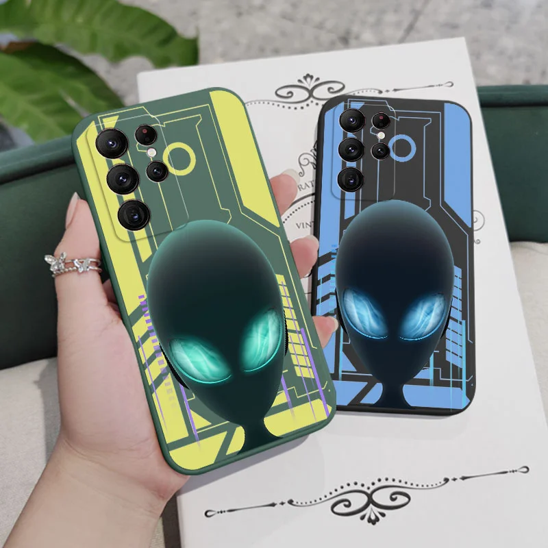 Alien City Phone Case For Samsung Galaxy S24 S23 S22 S21 S20 Ultra Plus FE S10 S9 S10E Note 20 ultra 10 9 Plus Cover