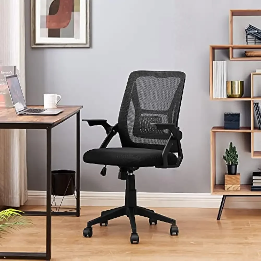 

Office Chairs, Mid-Back Swivel Ergonomic Office Chair with Adjustable Arms Mesh Lumbar Support for Computer Task Work