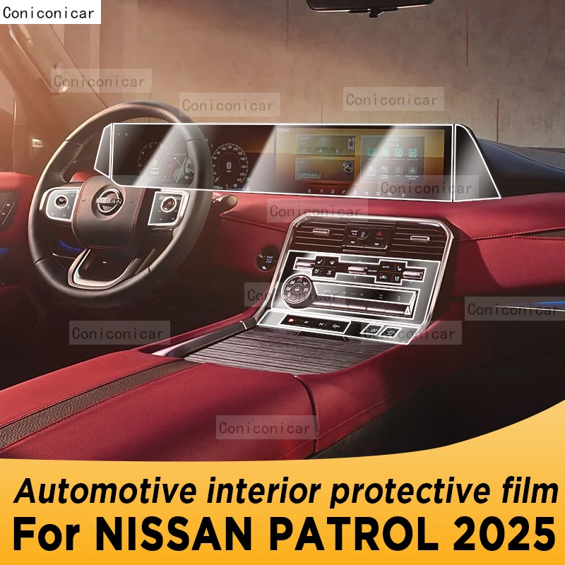

For NISSAN PATROL 2025 Panel Navigation Automotive Interior Screen TPU Protective Film Cover Anti-Scratch Sticker