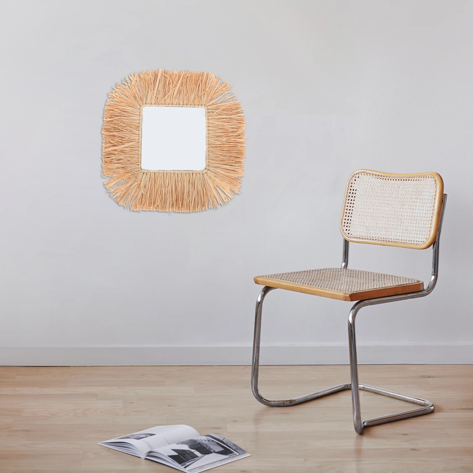 

Braid Mirror Decorative Mirror Wall Hanging Vanity Adornment Home Decor Accessories