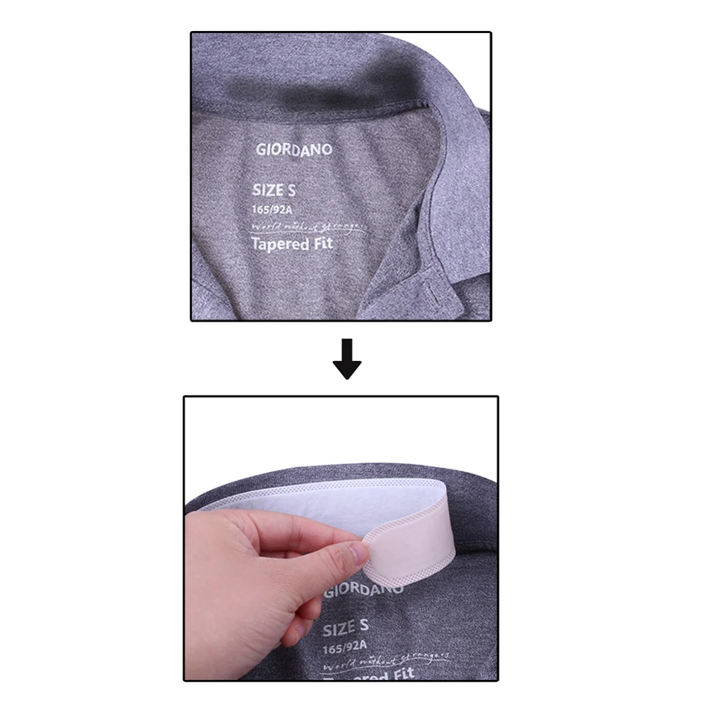 

10 Pcs Boat Collar Stickers Wicking Neck Pad Men Breathable Sweat Strapless Woman