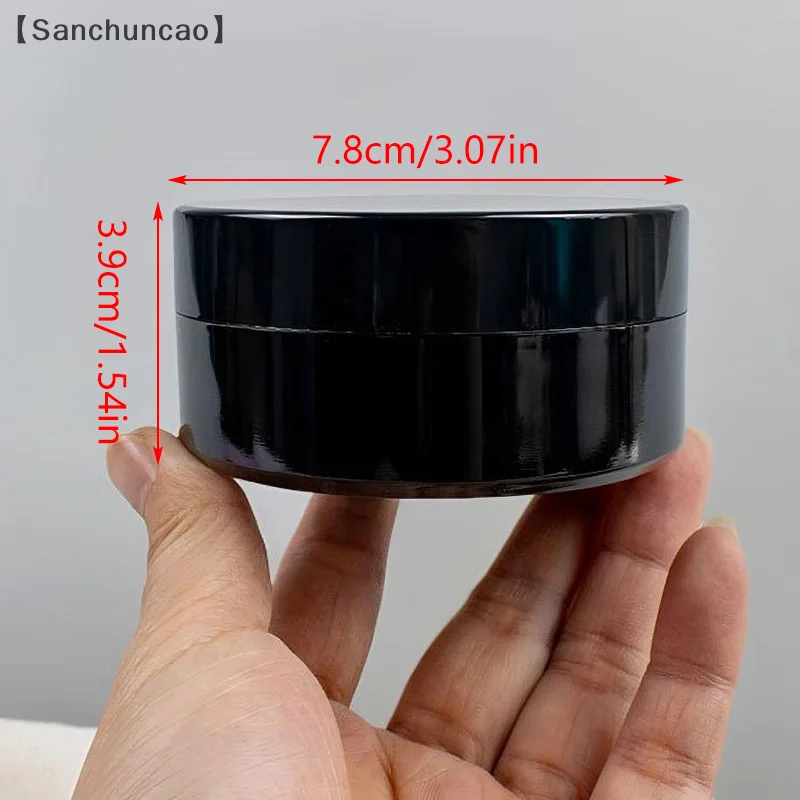 [サン] 100 グラム空の広口アイマスクジャーフラットボトルスプーンボディクリームローション包装ボトル容器化粧品メイクアップ