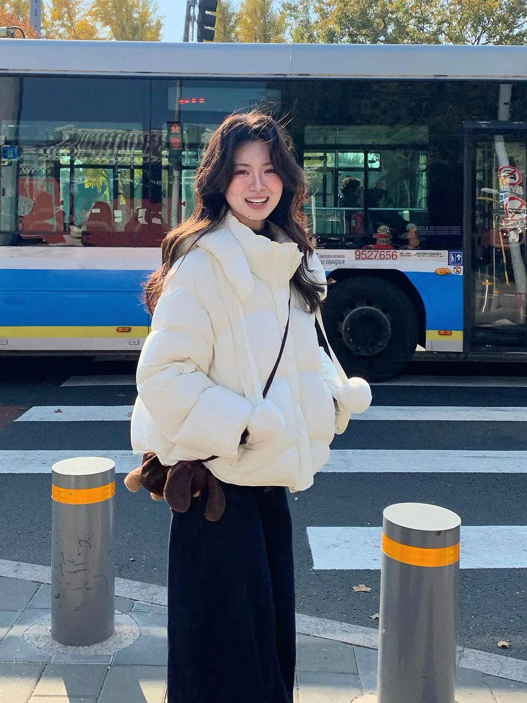 

Пуховик Yaoii Cloud Puff для женщин, новая зимняя модель, со съемным капюшоном, 90% белый пух, повседневный свободный крой, теплый