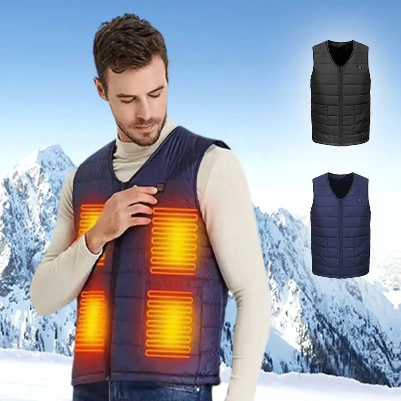 Colete Isolado com Aquecimento Elétrico para Homens e Mulheres, Bodywarmer Aquecido, 10 Áreas, USB Inner Heat