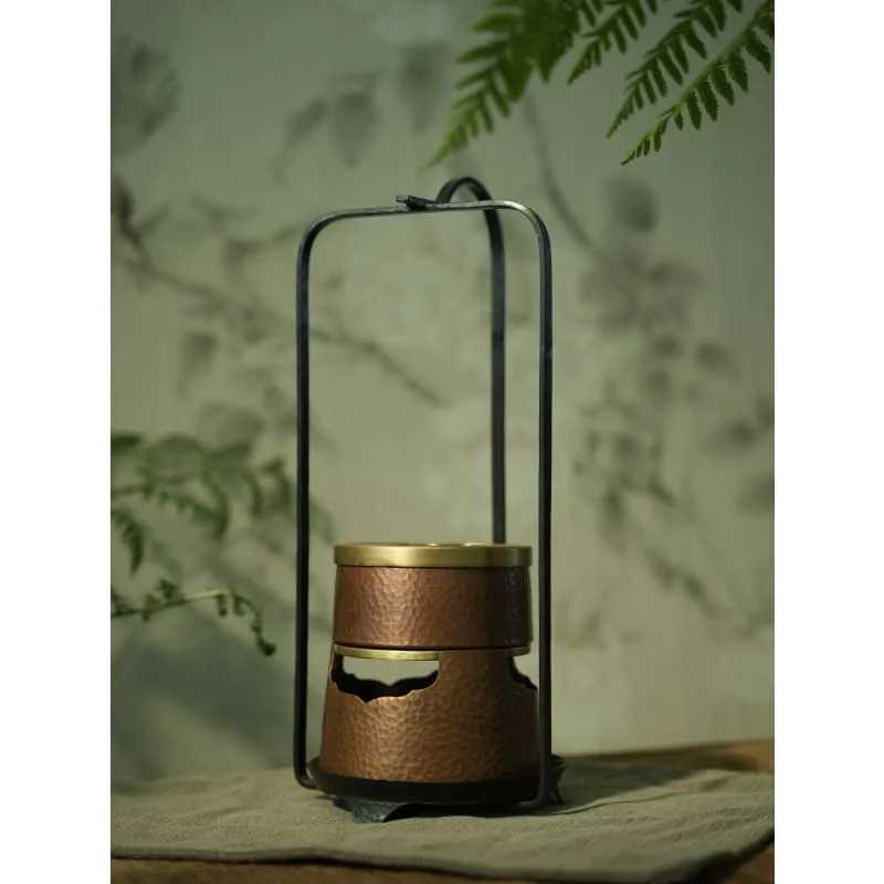Functional separable copper stove, handmade modular copper stove, easy maintenance, tea set, for tea ceremony