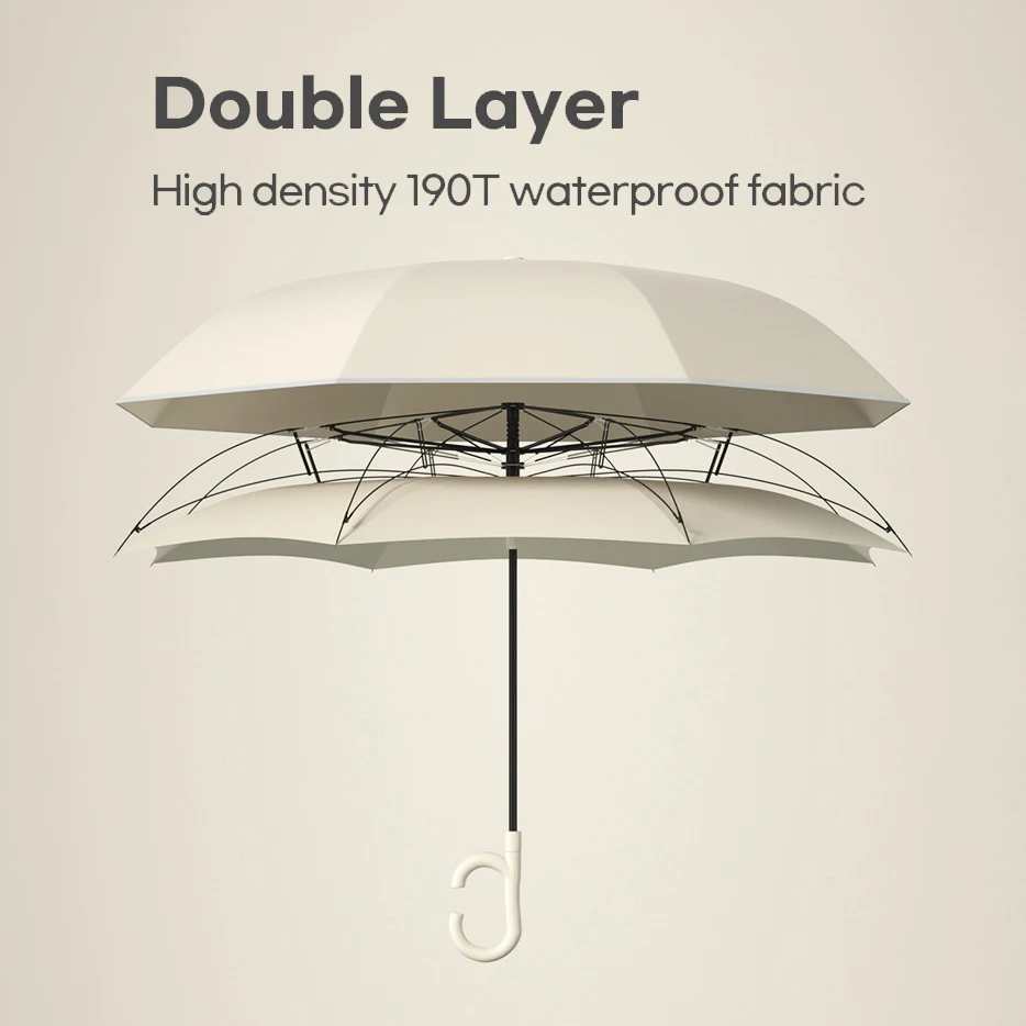 Automatic Reverse Umbrella for Men Women Luxury Beach Parasol Umbrella Golf Double Layer Reversible Windproof Umbrella Strong