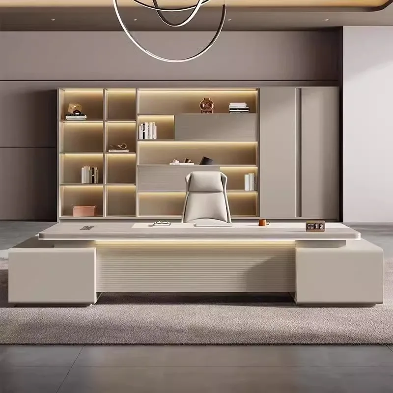 مكتب مكتب بسيط وحديث وكرسي خفيف فاخر لكبار السن مكتب الرئيس مكتب أعمال المدير الصيني الجديد