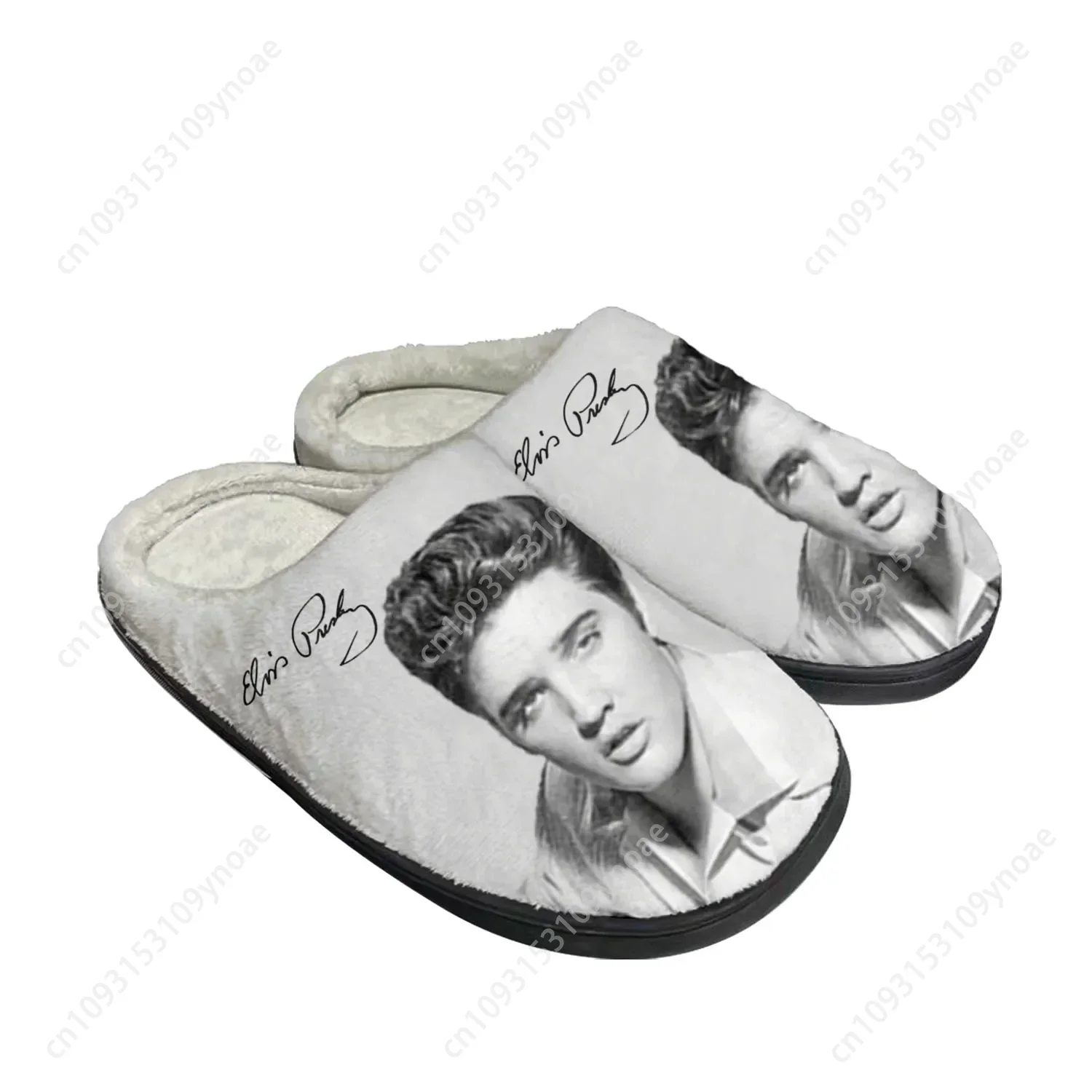 E-Elvis King Hillbilly Cat Home Cotton Custom Slippers Mens Womens Pop Plush Bedroom Keep Warm Shoe Thermal Slipper P-Presley