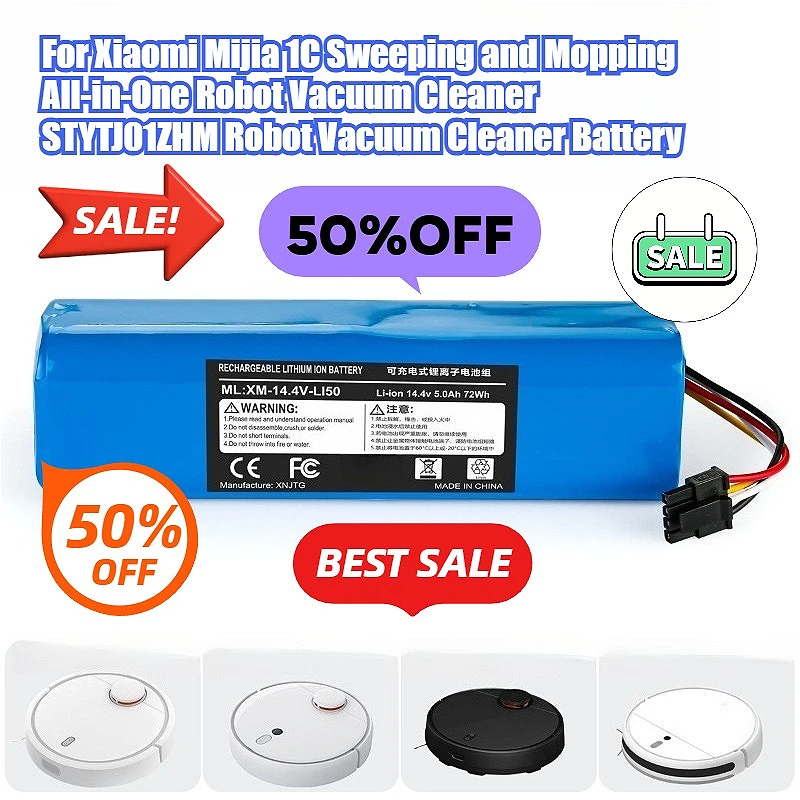 

Lithium Batteries for Xiaomi Mijia 1C Sweeping and Mopping Robot and STYTJ01ZHM Vacuum Cleaner