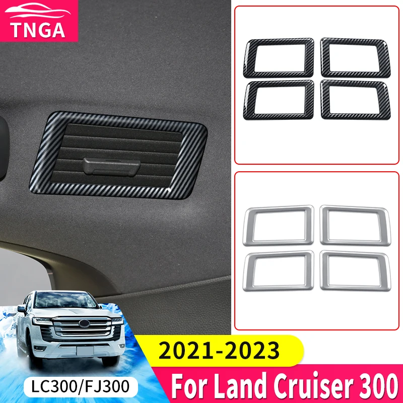 

For Toyota Land Cruiser 300 2021 2022 2023 Back Air Vent Decoration Protective Sticker LC300 FJ300 Interior Accessories Tuning
