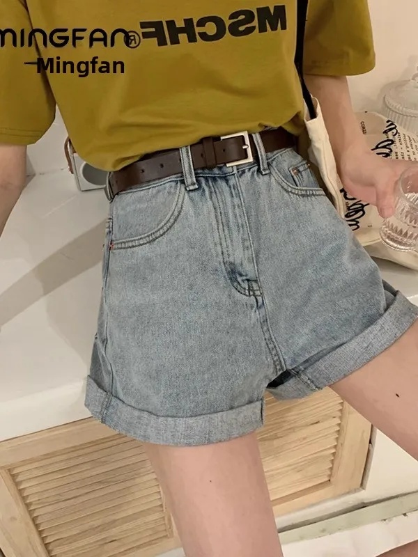 

Summer 2025 High Waist Waed Denim ort Pants Loose Wide Leg Jeans Women's Faion plus Size Versatile Casual Trousers