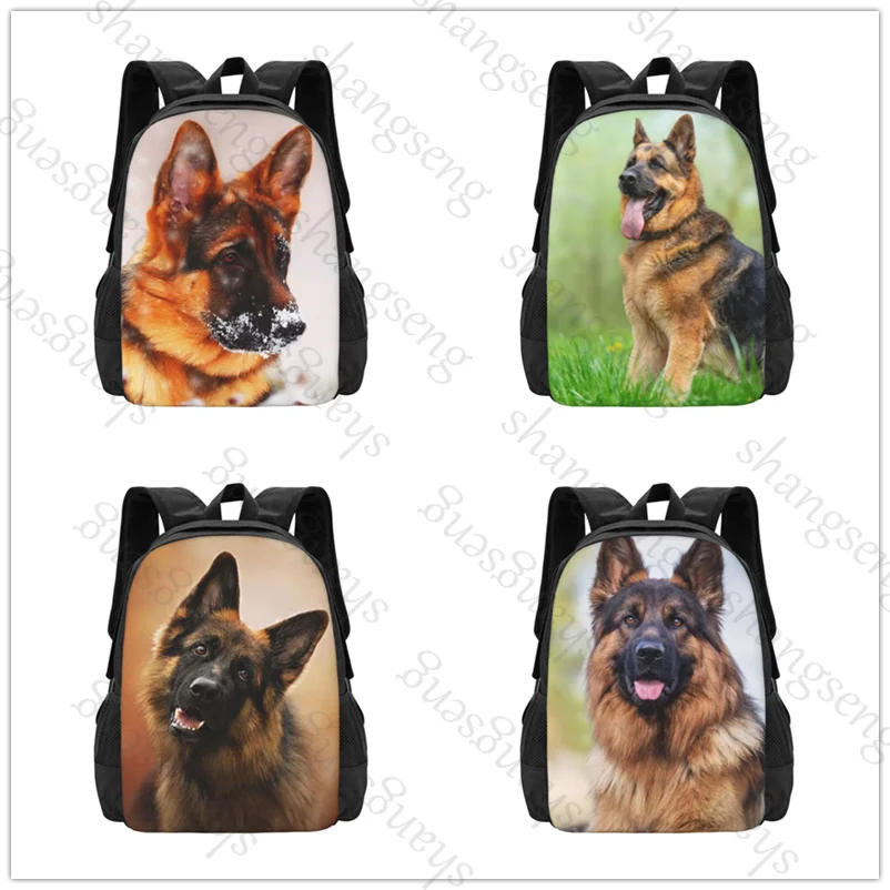 

Backpack large capacity printed schoolbag for boys and girls teenagers leisure travel commuter backpack shepherd Dog Animal