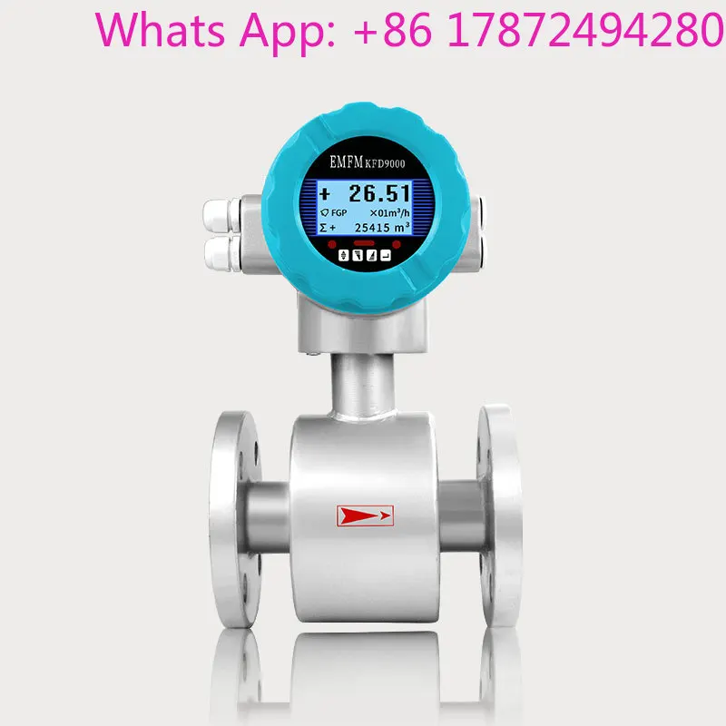 DN150 Industrial High Precision Turbine Liquid Flowmeter Measuring Equipment For Pure Water Edible Oil