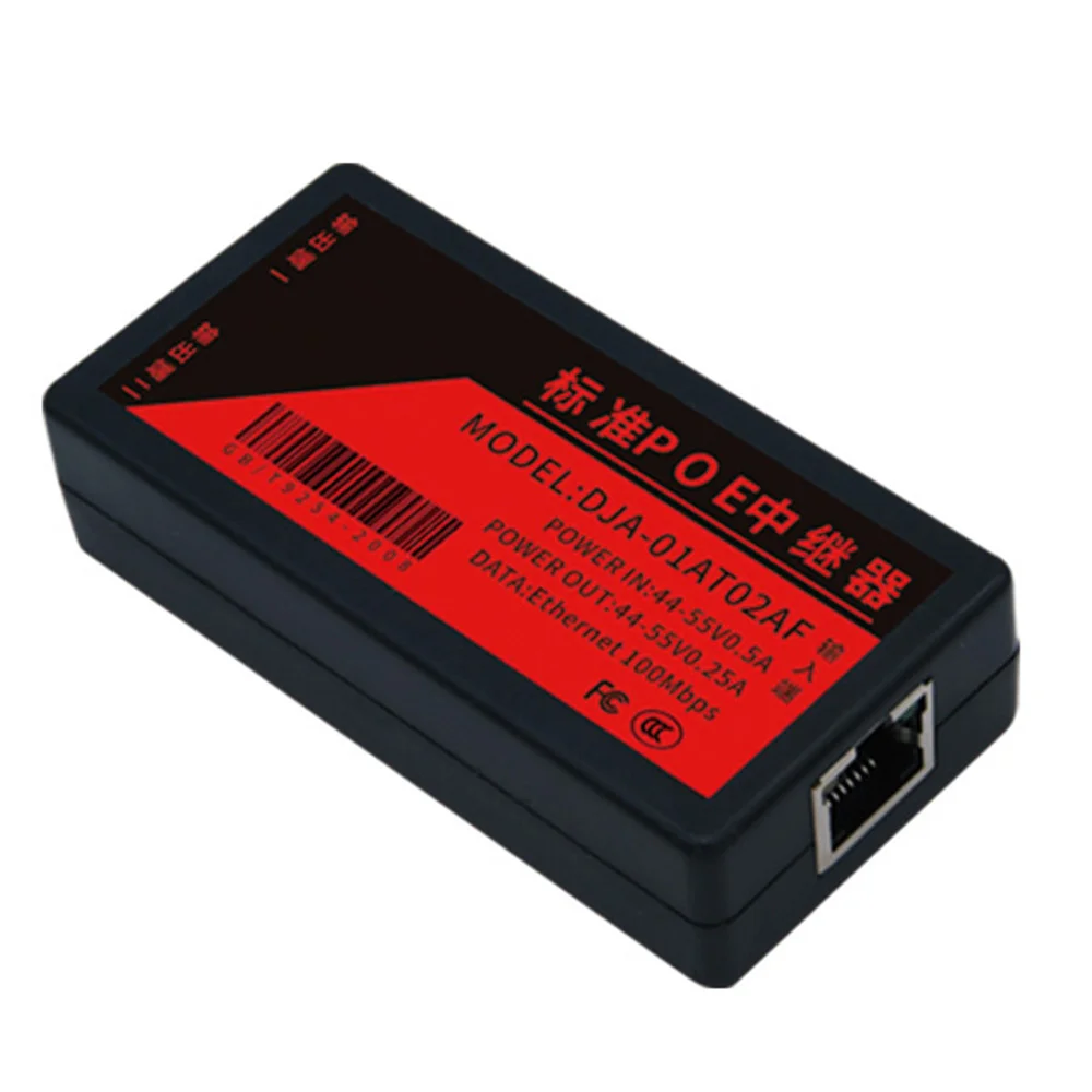 Venta Extensor POE de 2 puertos 100Mbps con estándar IEEE 802.3Af para cámara IP NVR AP IP VOICE POE extender 100 metros para alcance POE