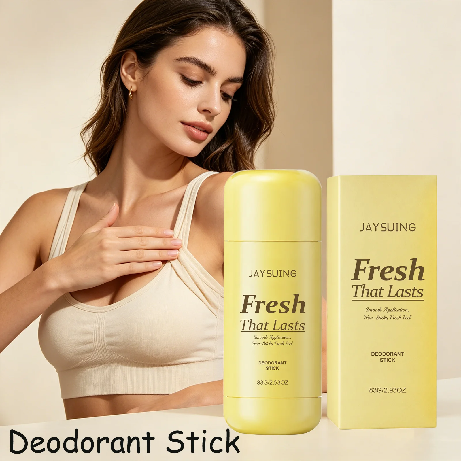 

Jaysuing Deodorant Stick for Underarm Sweat Protection Body Odor Eliminator Refreshing Daily Care Armpit Antiperspirant Cream