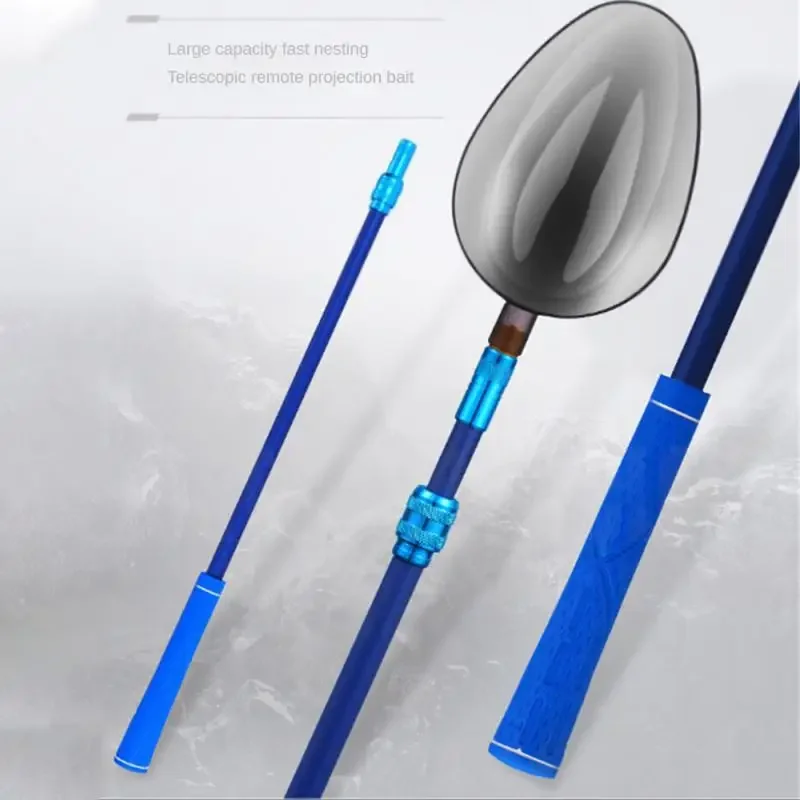 Fishing Bait Throwing Spoons Non-Stick Bait Scoop Retractable Rod Long Throw Fixed Point Fishing Gear Bait Spoon Fishing Tackles