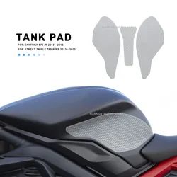 Fuel Tank Pad For DAYTONA 675 /R STREET TRIPLE 765 R/RS Motorcycle Tank Protection Stickers Knee Grip Traction Pads Anti-slip