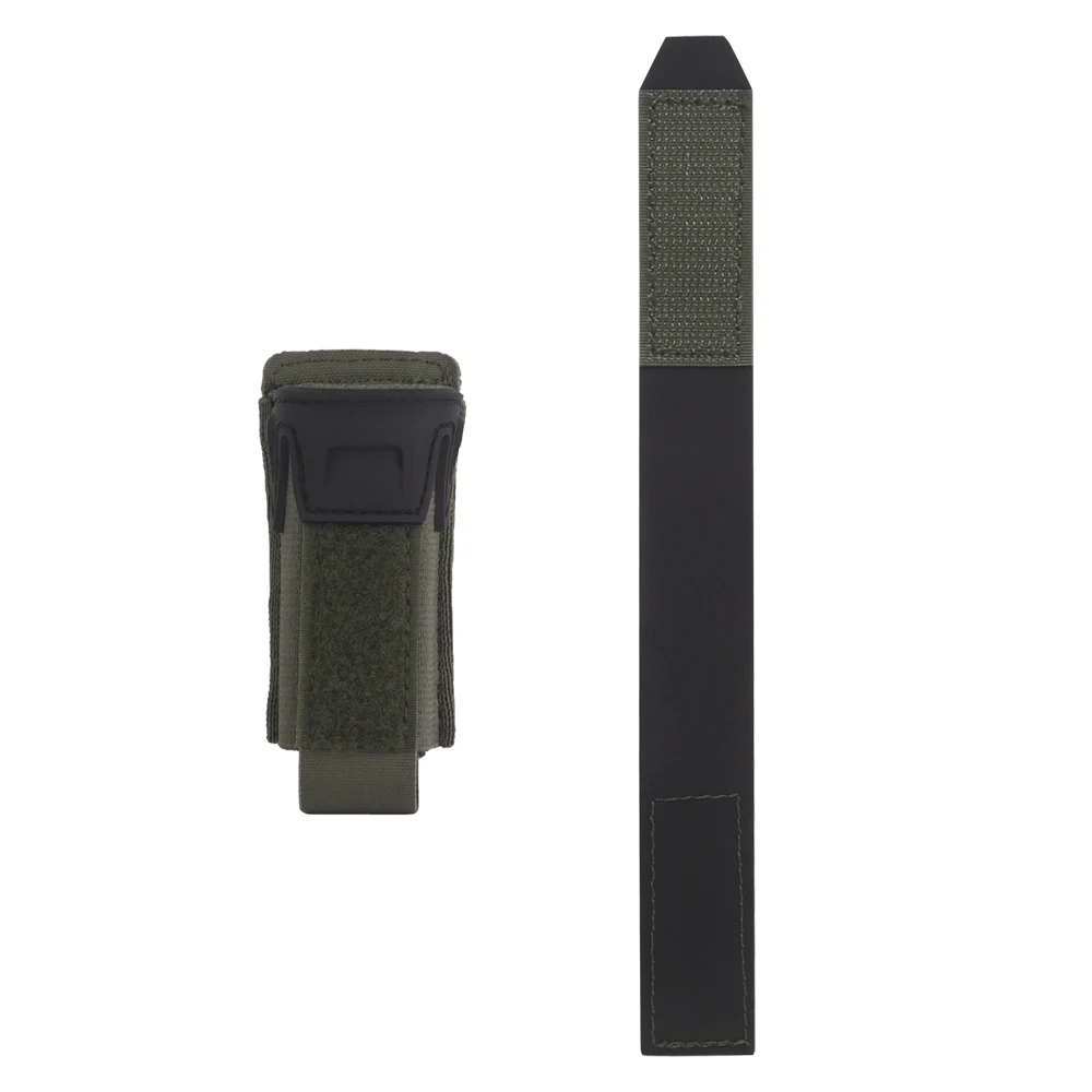 Pelat Kantong Airsoft Mag 9MM Rilis Cepat Sabuk Taktis MOLLE Kantong Majalah Pistol Gaya Agilit dengan Penutup Pelindung