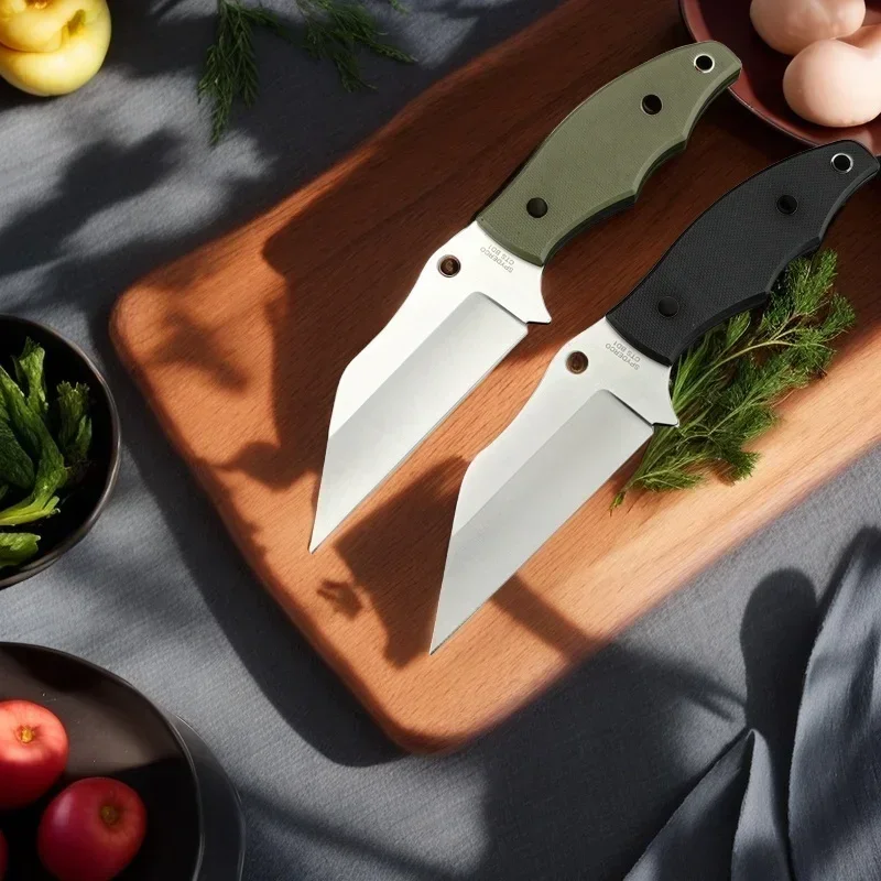 FB09 شفرة مثبتة Knfie G10 مقبض الفولاذ المقاوم للصدأ D2 شفرة حادة في الهواء الطلق المحمولة بقاء الصيد قطع سكين EDC أدوات
