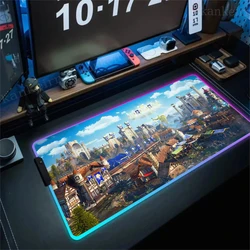 XXL RGB-gamingmuismat Heroes of Might and Magic 3-muismataccessoires Groot LED-licht HD-muismat PC-tapijt met achtergrondverlichting