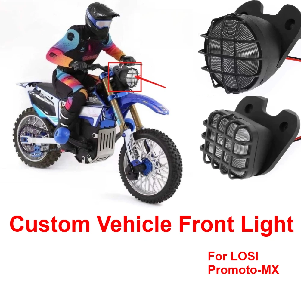 For LOSI Promoto-MX 1/4 RC Motorcycle Vehicle Front Light Custom Model Number Decorative Styling Parts Decor Upgrade Accessories