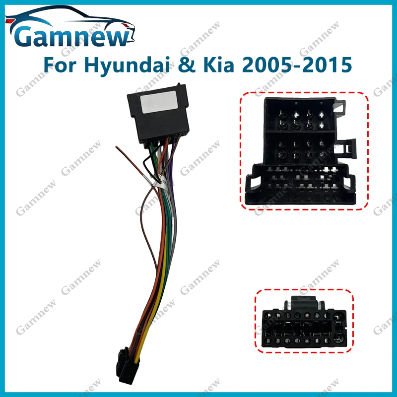 Car stereo Cable HYC19 Power Wire Harness Connector for KIA Carens Sedona Picanto,for Hyundai Elantra Azera i10 i20 i30 Tucson