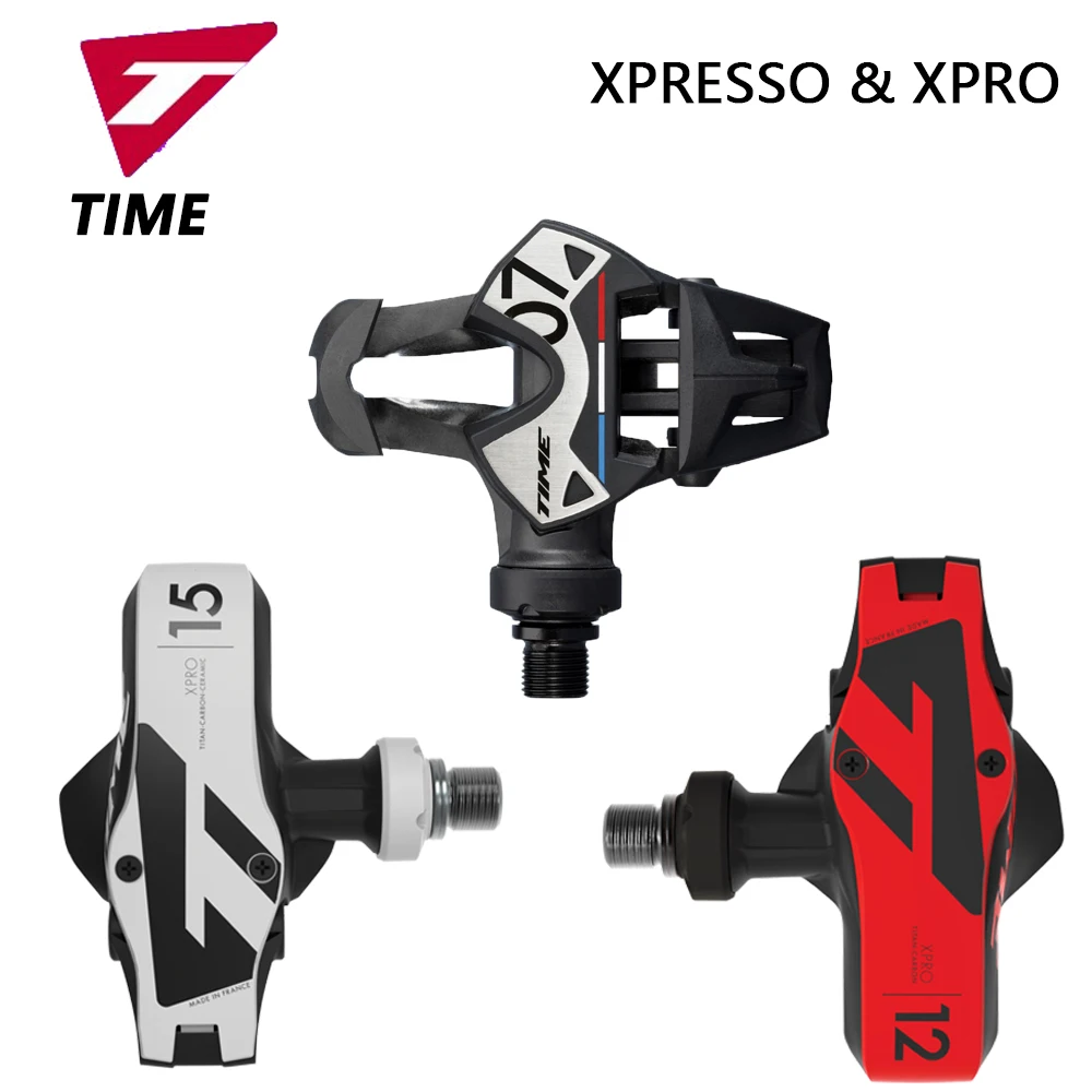 TIME XPRO XPRESSO Road Bicycle Lock Pedal Lightweight Carbon Fiber Road Bike Pedals Clipless Pedals With Locking Plate