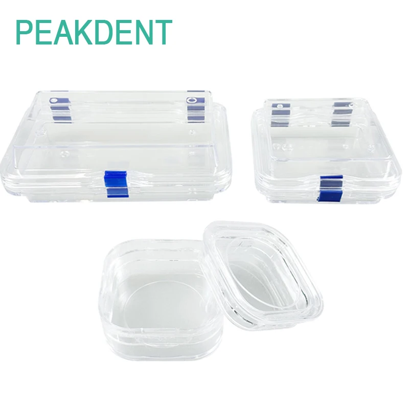 

Denture Storage Box Plastic Membrane Box Veneers Crown Display Case With Flexible Film Dental Implant Membrane Tooth Box