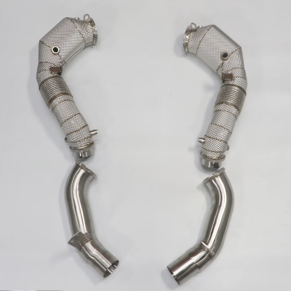 

For2020+ For BMW M850I M550I Exhaust Straight Header Downpipe G14 G15 G16 G11 G12 N63 4.4T Heat Shield New Condition