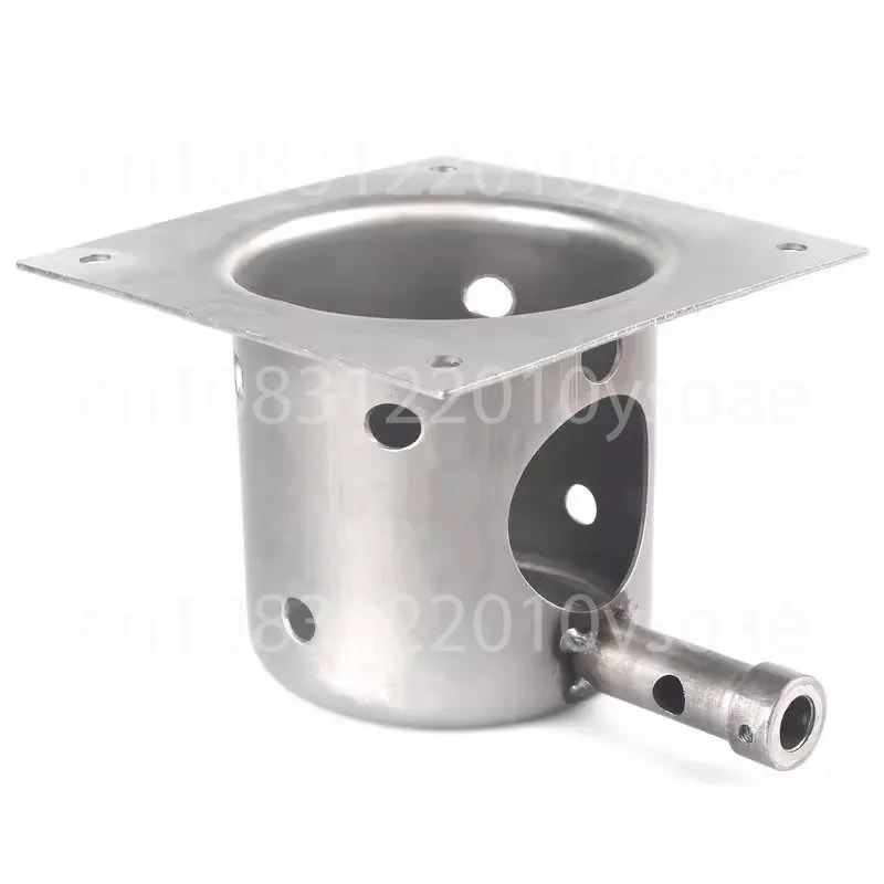 BBQ Granular Oven Oven Spare Parts Iron Burning Box Cupping Tank 127 * 127mm Stretch