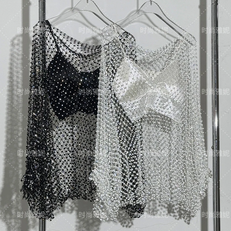 

Рубашка с капюшоном из полой сетки с бриллиантами по индивидуальному заказу, женский сексуальный наряд для латинских танцев на животе, топ без бретелек с длинными рукавами