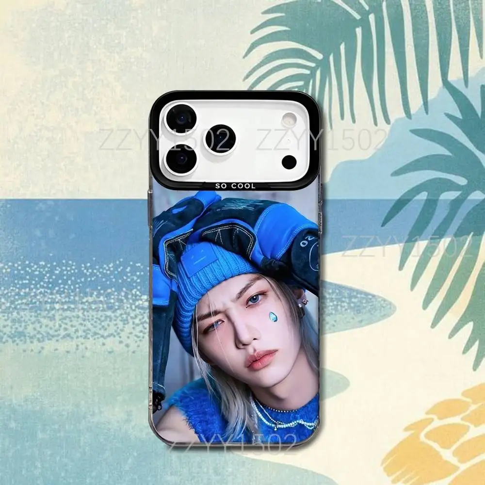 Funda de teléfono F-Felix Lee S-SKZ KARMA para iPhone 17,16,15,14,13,12,X,8,Pro,Max,Plus,SE4,Air,Mini HD negro IMD mate