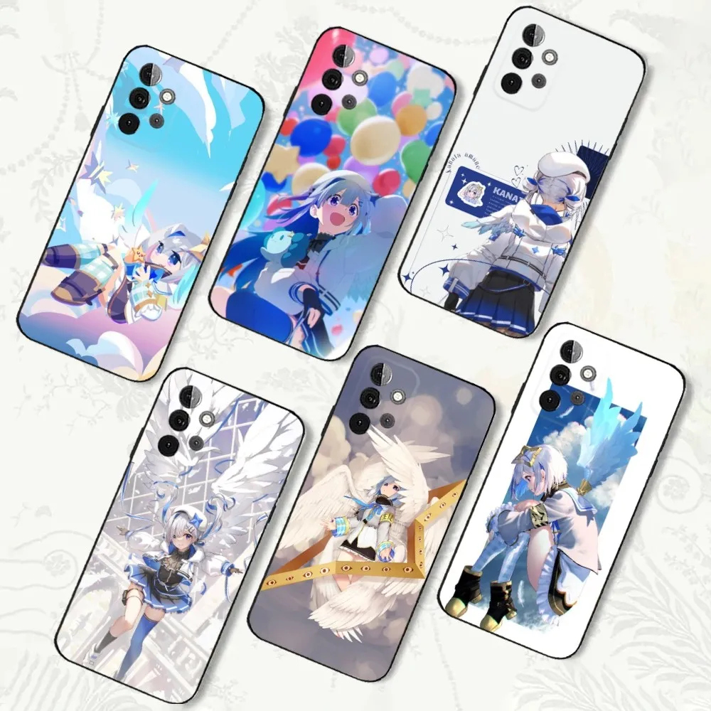 Amane Kanata Hololive Phone Case For Samsung Galaxy A91,A80,A73,A72,A53,A52,A32,A31,A22,A21s,A20 Soft Black Cover