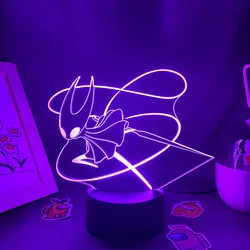 Luces de noche de neón Led 3D de juego de caballero hueco, juguetes de cumpleaños, regalo genial para amigo, niños, mesa de dormitorio, decoración colorida, lámpara de Lava Hornet