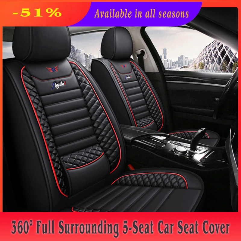 5 Seats Universal Car Leather Seat Cover For Great Wall M4 HavalH6 Coupe H5H3H2M2 New Dazzling Tengyi C30C50C20R Car Accessories