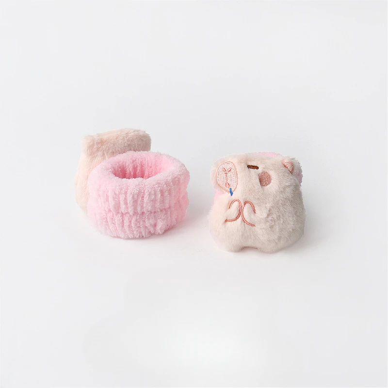 حار بيع لطيف أفخم جديد كابيبارا Scrunchie غسل الوجه المعصم مقاوم للماء الكفة عقال الشامبو عقال #6