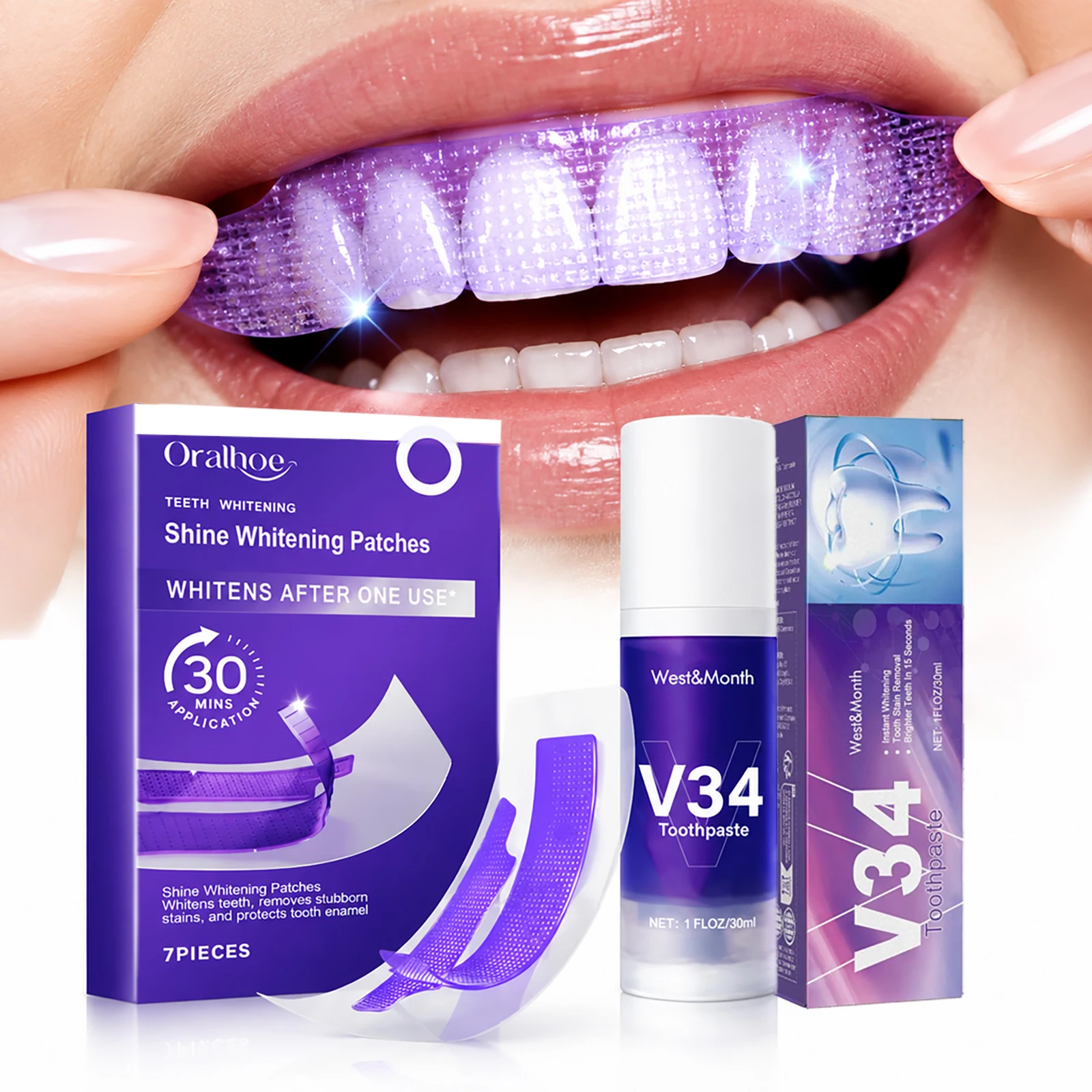 Teeth Whitening Crest - Conjunto para Correção da Cor dos