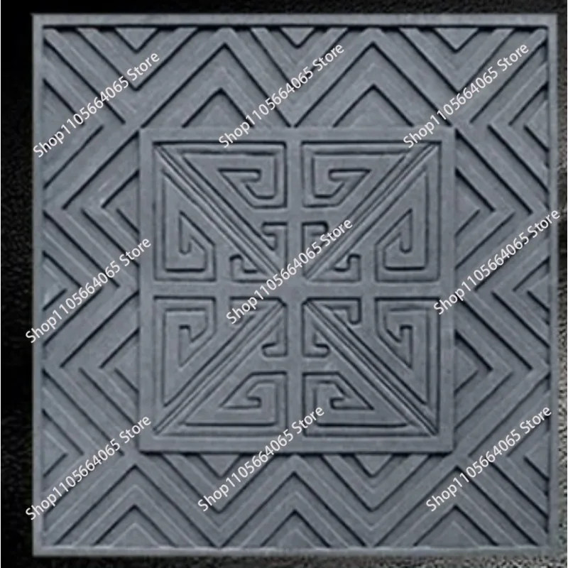 Square Antique Garden Paving Brick Ancient Town Old Blue Brick Flower Pattern Brick Anti-skid Floor Slabs Concrete Plastic Mold