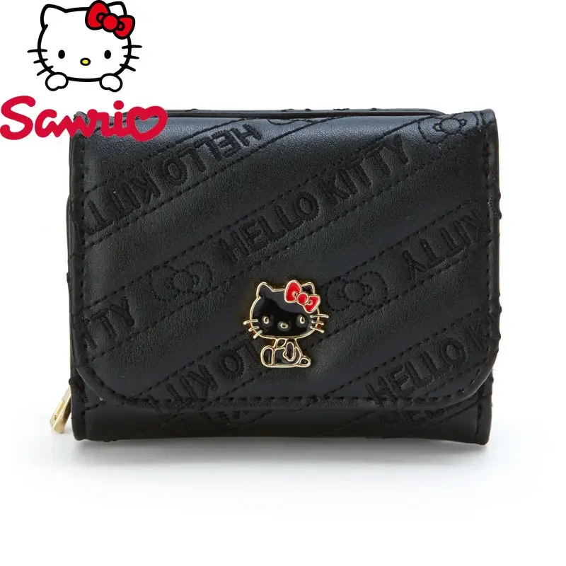 Hello Kitty New Women's Wallet Luxury Brand Original Short Coin Purse Cartoon Girls Wallet Large Capacity Multiple Card Slots