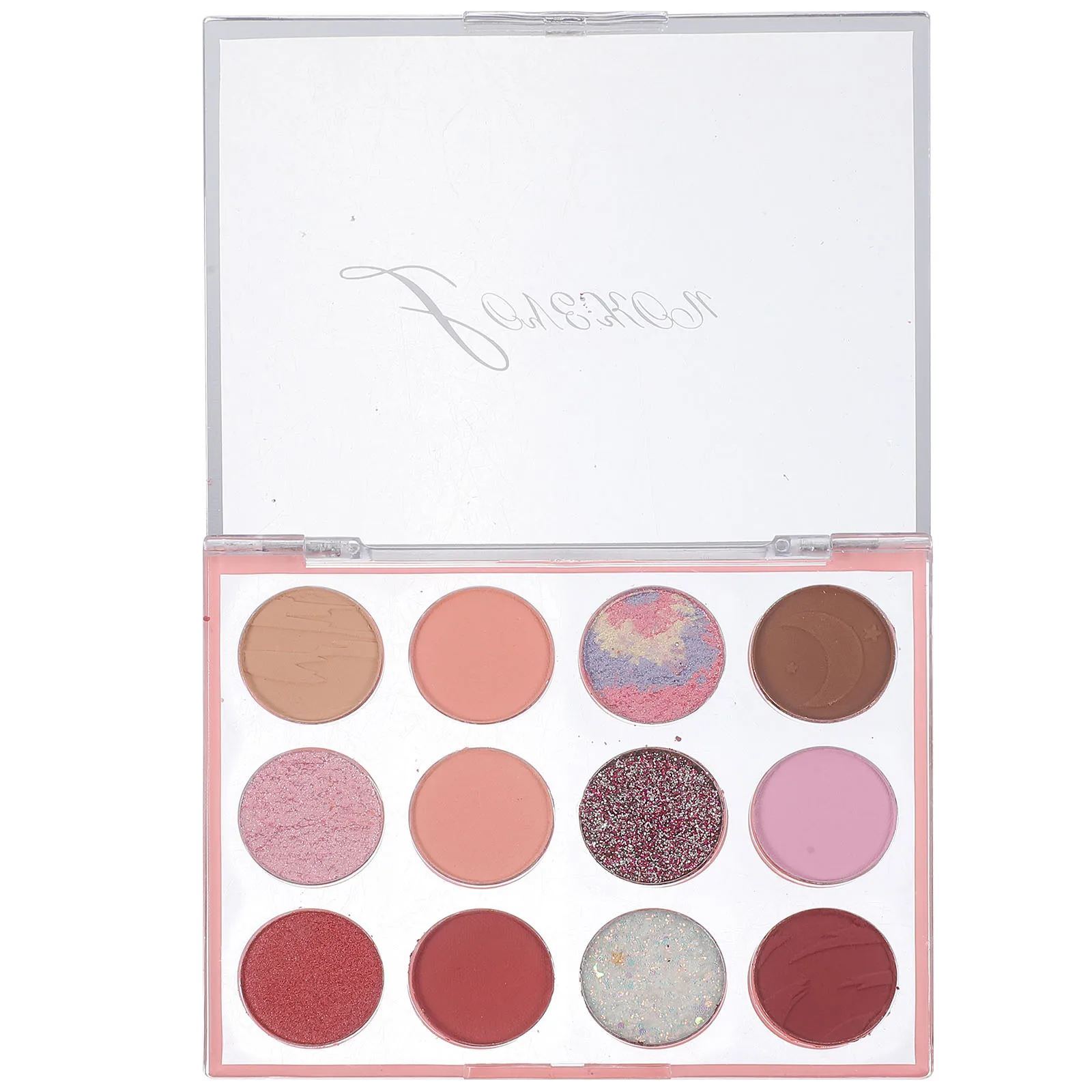 

12-цветная палитра, компактная блестящая пластина с блестками, 02, оттенки розового винограда, водонепроницаемая палитра теней для век, дорожный размер