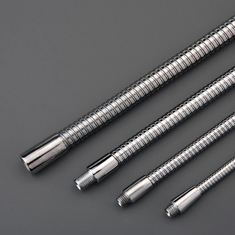 M6/M8/M10/M12/M13/M15 Chrome Hose Metal Positioning Hose M8 M10 Male Metal Tooth Stereotyped Gooseneck Snake Tube 200/300/600mm