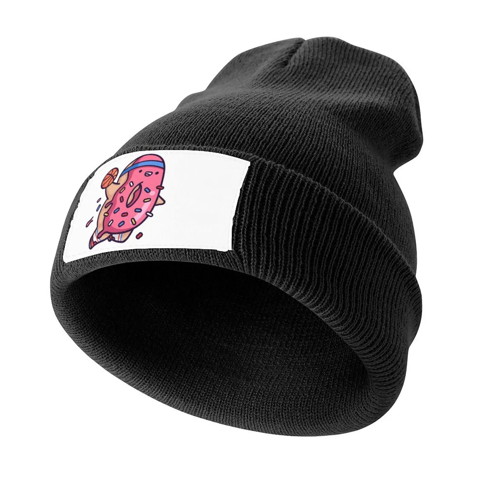 Pink Dunkin Donut with sprinkles Knitted Cap custom Hat New In The Hat Golf Women Men's