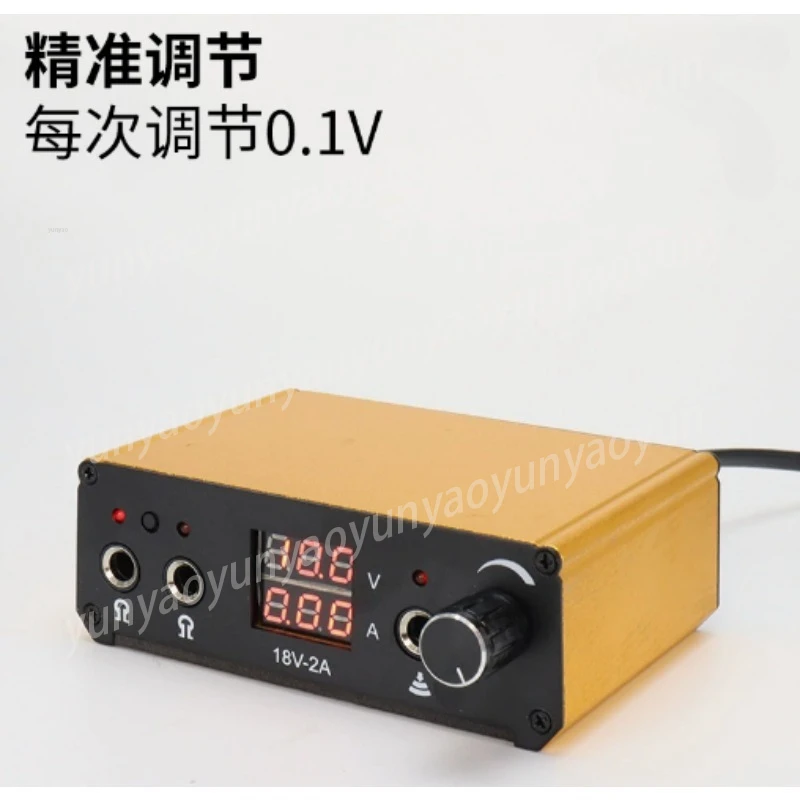 Dual Screen Tattoo Power Supply, 2 Machine Power Source with LCD Display, Mini Voltage Stabilizer