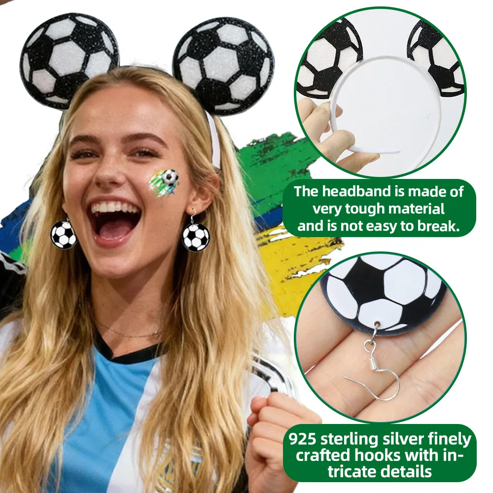 30pcs Wholesale Football Cheerleader Outfit Glasses Tattoos Thread Skirt & Blower Football Match Fan Set Matches Sports Decor 6