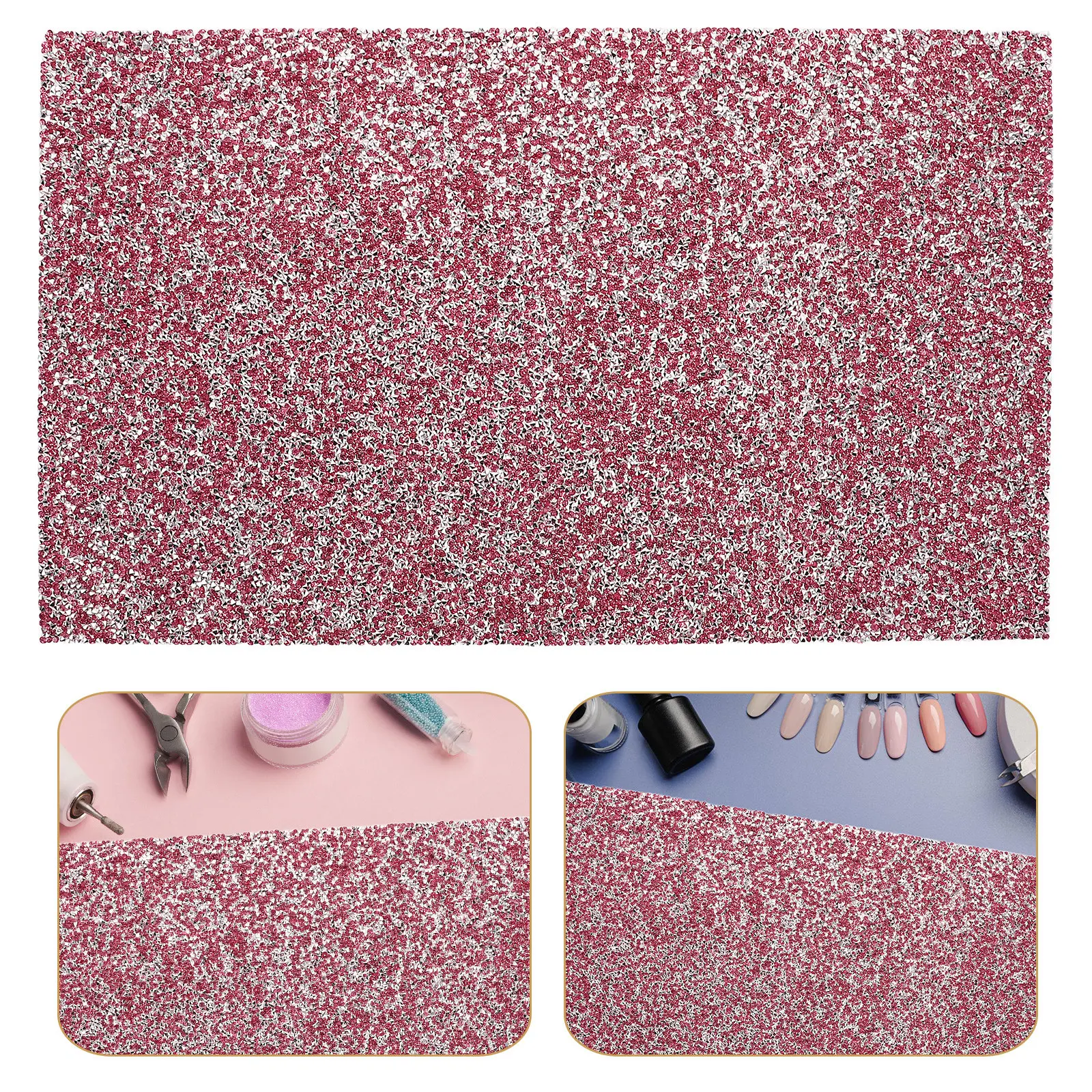 Foldable Bling Rhinestone Nail Mat Nail Tech Table Mat Manicure Arm Rest Cushion for Wedding Decoration Manicure Pad