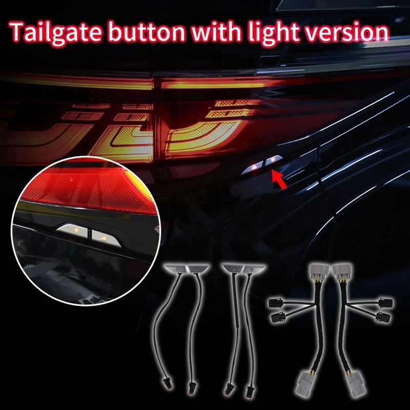 For Toyota ALPHARD/VELLFIRE 40 Series 2023+ Tailgate With Light Button Trunk Switch Button Light Kit Car Replacement Parts