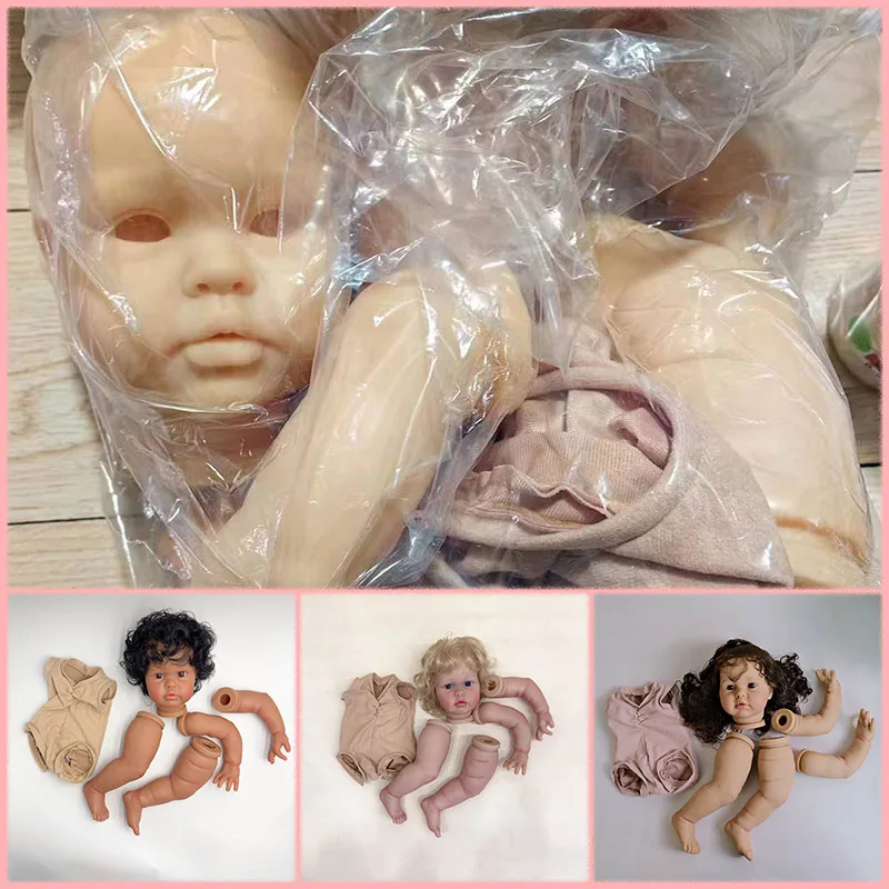 24インチ エリー 塗装済みキット/未塗装ブランク リボーンドールキット ソフトタッチ フレッシュカラー DIYドールパーツ 布製ボディ付き