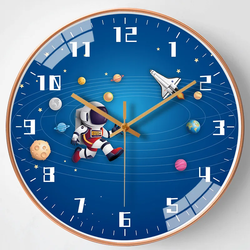 VAPOKF Orologio da parete senza ticchettio con sfondo rosa